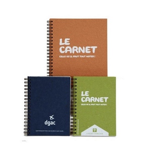 Carnet à spirales A6 en carton recyclé