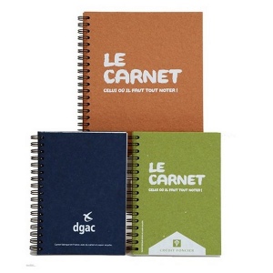 Carnet à spirales A5 en carton recyclé