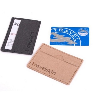 Porte-cartes en cuir recyclé