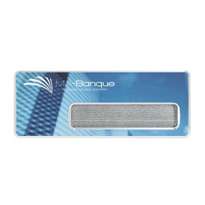 Badge aluminium 7 x 2,5 cm (+Quadri numérique QV11)