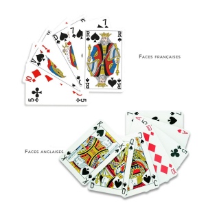 Jeu de bridge - 55 cartes - carton 300g