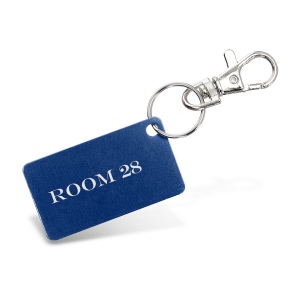 Porte-clés plaque aluminium - P.U.H.T gravure laser recto