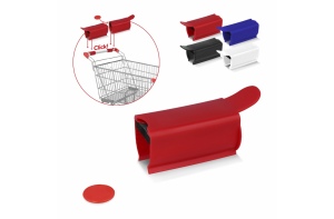 Anti-bacterial shopping trolley clip