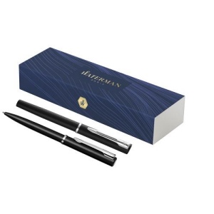Parure de stylos bille et roller Allure (encre bleue)