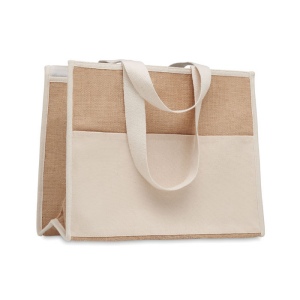 CAMPO DE GELI - Sac shopping en toile et jute