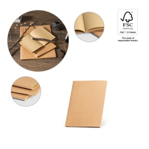 ALCOTT A6. Bloc-notes à couverture cartonnée (250 g/m²)