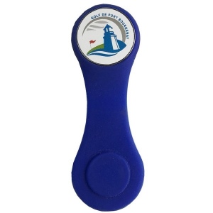 Clip visière silicone avec marque-balle Bleu