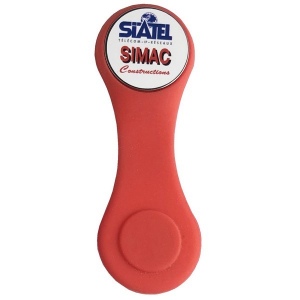 Clip visière silicone avec marque-balle Rouge