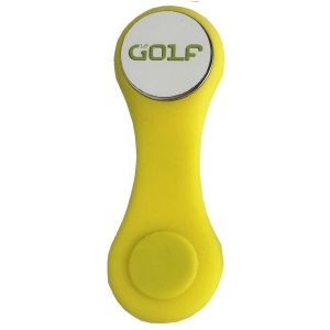 Clip visière silicone avec marque-balle Jaune