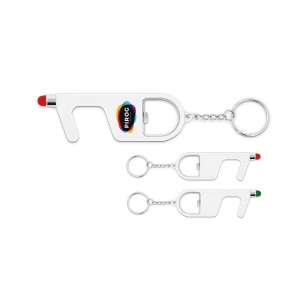PORTE-CLES 3 EN 1 SANS CONTACT ANTIBACTERIEN