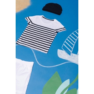 T-shirt marin col rond Bio enfant