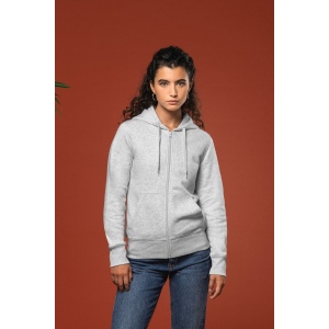 Sweat-shirt écoresponsable zippé à capuche femme