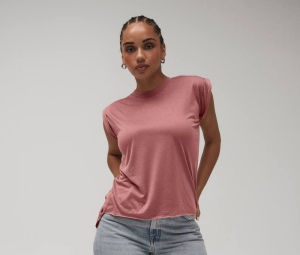 Tee-shirt femme manches roulées