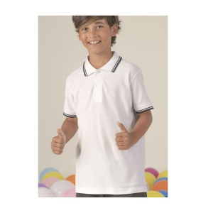 Polo enfant contrasté