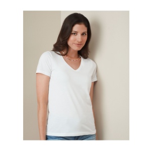 Tee-shirt femme col V