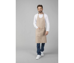 Tablier à bavette 100% coton avec poche