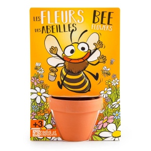 Carte nature fleurs des abeilles