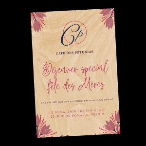 CARTE EN BOIS À PERSONNALISER A6