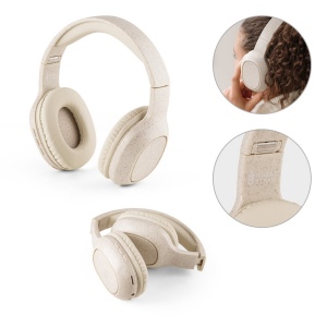 FEYNMAN. Casque audio sans fil en ABS et fibre de paille de blé