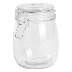 Glass storage jar CLICKY, approx. 750 ml