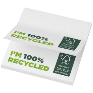 Mémos autocollants recyclés 75 x 75 mm Sticky-Mate®