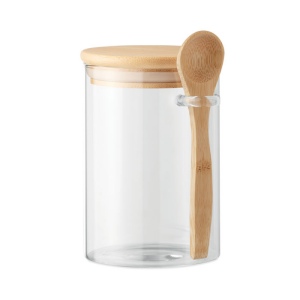BOROSPOON Glass jar with spoon 600 ml
