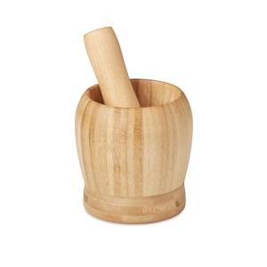 PESTO - Mortier et pilon en bambou.