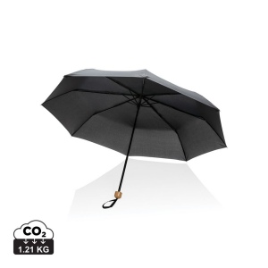 Mini parapluie 20.5 rPET 190T poignée bambou Impact AWARE
