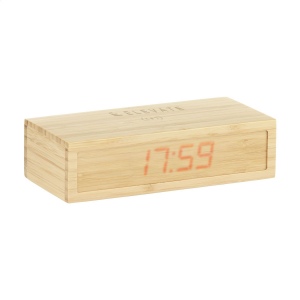 Bamboo Alarm Clock with Wireless Charger