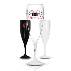 FLUTE A CHAMPAGNE EN PLASTIQUE REUTILISABLE TRITAN 14 cl RAS BORD