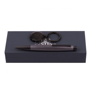 Parure Chronobike Noir (stylo bille & porte-clefs)