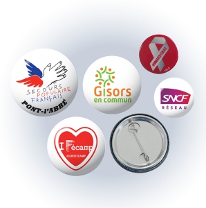 Badge button métal