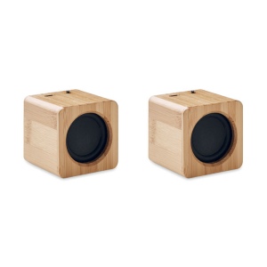 AUDIO SET - 2 haut parleurs sans fil bambou