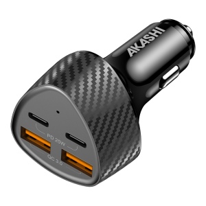 KURUMA - TURBO CHARGEUR ALLUME-CIGARE 50W 2X USB-C + 2X USB-A 3.4A