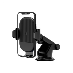 YUDOSHA - SUPPORT VOITURE AVEC CHARGE RAPIDE SANS FIL 15W ET 2 SYSTÈMES DE FIXATION
