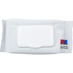 Pouch with 50 wet tissues (75% alcohol) Estella