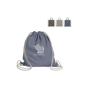 Sac cordelettes en coton recyclé 38x42cm