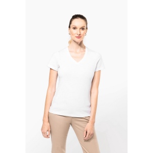 T-shirt Supima® col V manches courtes femme
