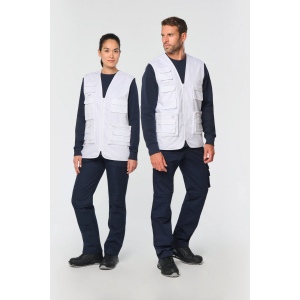 Gilet polycoton multipoches doublé unisexe