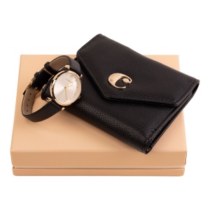 Parure Cacharel Noir (portefeuille dame & montre)