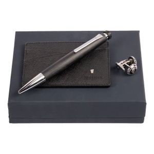 Parure (stylo bille, porte-cartes & boutons de manchette)