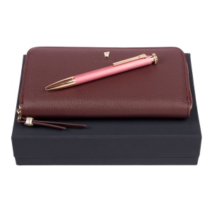 Parure Mademoiselle (stylo bille & portefeuille voyage)