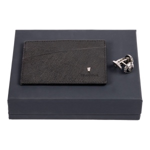 Parure Chronobike (porte-cartes & boutons de manchette)