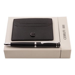 Parure CERRUTI 1881 (stylo bille & porte-cartes)