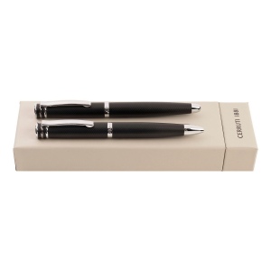 Parure Austin Diamond Noir (stylo bille & stylo plume)