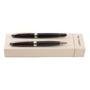 Parure Abbey Matt Noir (stylo bille & stylo roller)