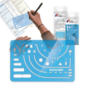 SET REGLE NORMOGRAPHE 125x80x1,5 mm - ASSISTANT DU CONSTAT AMIABLE