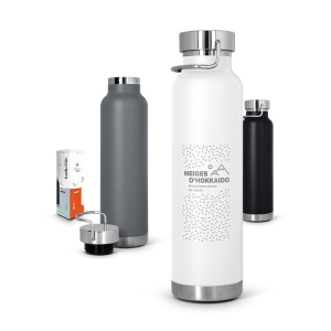 BOUTEILLE GOURDE ISOTHERME DOUBLE-PAROI INOX 65 cl
