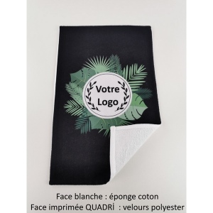 Serviette 30x50 cm personnalisée impression quadri - coton / polyester