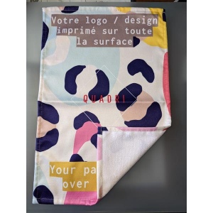 Serviette 30x50 cm personnalisée impression quadri - microfibre